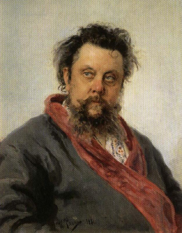 Ilya Repin Portrait of Modest Mussorgsky oil painting picture